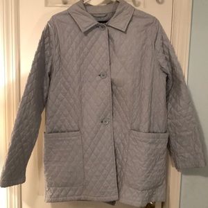 Quilted weatherproof driving jacket.